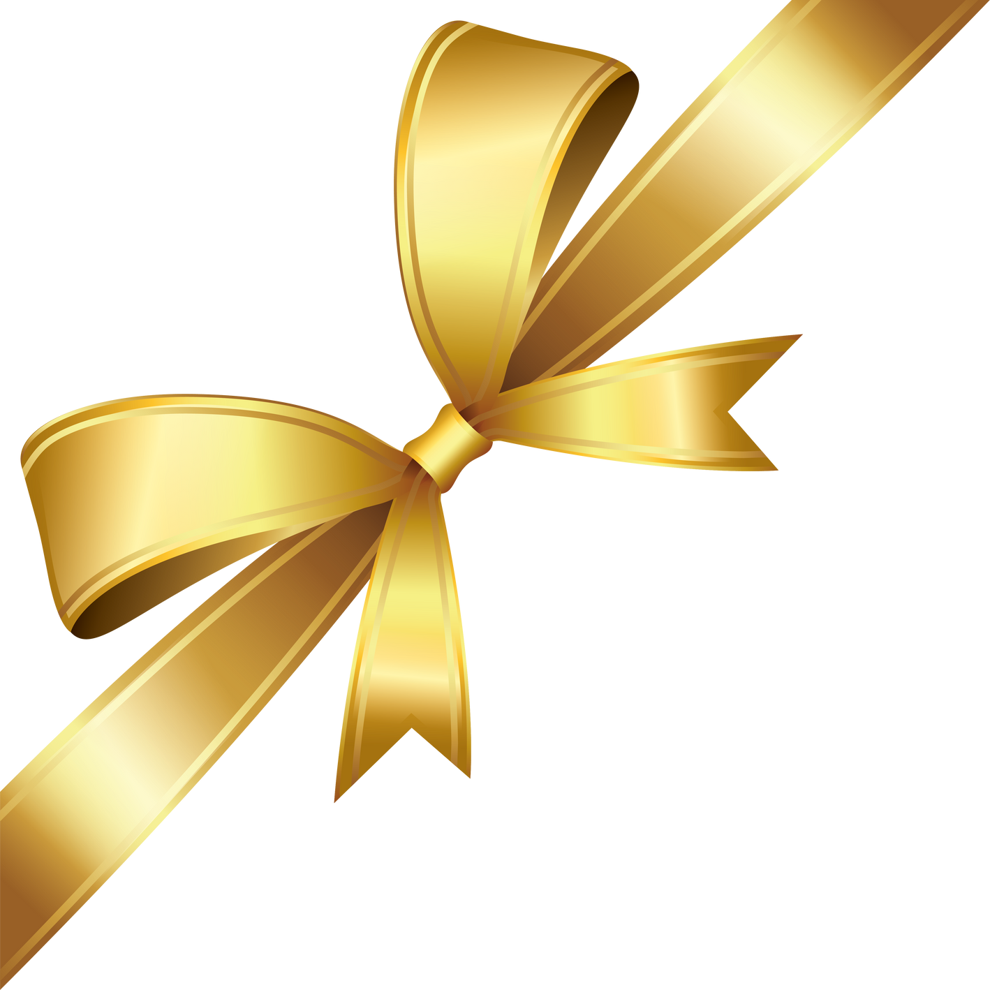 gold corner ribbon